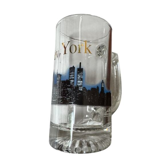 VTG New York Skyline Mug Twin Towers Statue of Liberty Tourist Souvenir NYC - Picture 5 of 8
